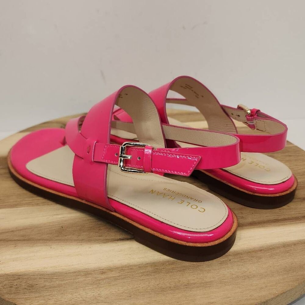 Cole Haan Anica Sandal Hot Pink Patent Leather Women's Size 7B - Picture 7 of 11
